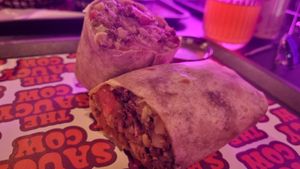 "Soyrizo wrap" (12,60€) at The Saucy Cow in Dublin