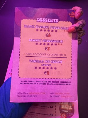   at The Saucy Cow in Dublin