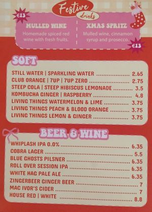 Festive drinks 2025 at The Saucy Cow in Dublin