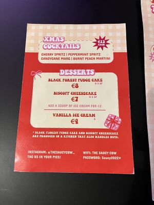   at The Saucy Cow in Dublin