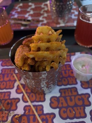 Waffle fries   at The Saucy Cow in Dublin