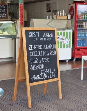 Gusti vegani at Cremeria Vanilla in Riccione