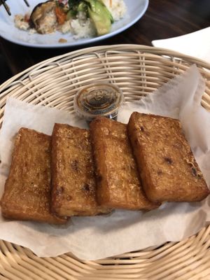 Radish cakes, decadent    at Chopsticks Cuisine in Seattle