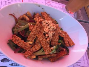 Brokkoli with tempeh  at MoschMosch - Europa-Allee in Frankfurt