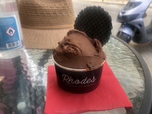 Dark chocolate sorbet   at Gelatiamo in Rhodes