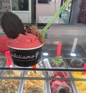   at Gelatiamo in Rhodes