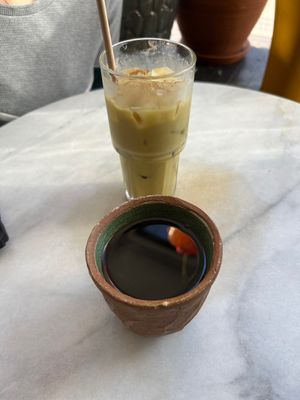 Drinks  at Cicada Coffee Bar in Cambridge