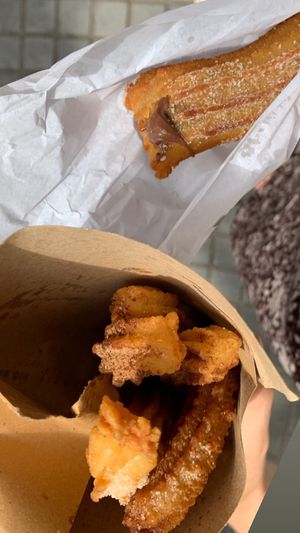 vegqn churros!   at Xurreria Trebol in Barcelona