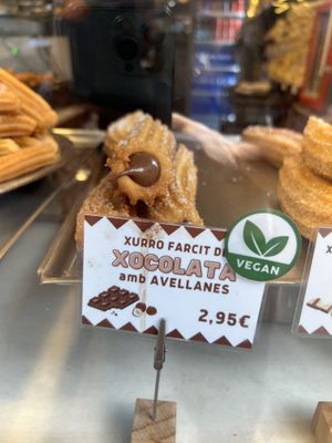 Vegan chocolate   at Xurreria Trebol in Barcelona