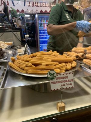 Plain churros  at Xurreria Trebol in Barcelona