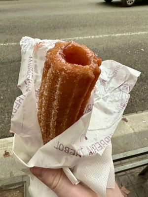 Churros mit Marmelade  at Xurreria Trebol in Barcelona