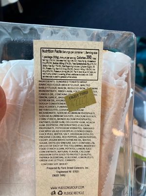 Wrap ingredients at JFK - Hudson - T4 in Jamaica