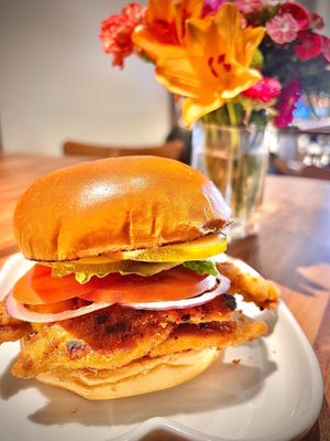 Vegan Chick’N Sandwich  at Ayla's Bagel & Coffee in Woodbury