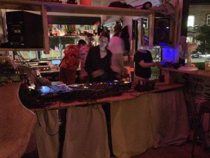 They play nice music in the evening  at Cvi Parkas in Vilnius