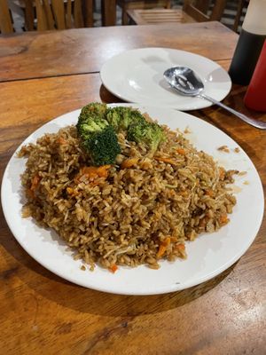 Vegetarian Chinese rice (don’t think it includes egg by default but still asked for without just in case)  at Restaurante Caimito in Granada