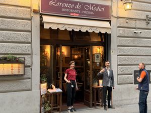 The friendly staff  at Lorenzo de' Medici in Florence