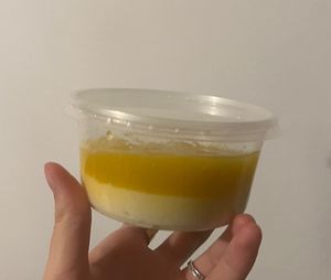 vegan panna cotta  at Arepera Maracay in Zagreb