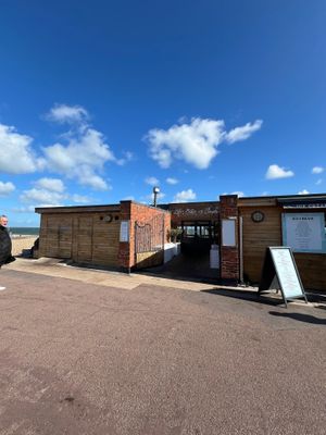 Exterior on the beach  at Southsea Beach Cafe in Southsea