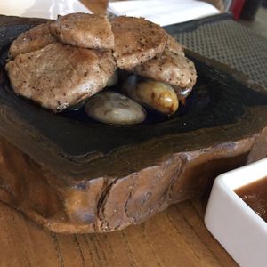 stone baked faux-beef! at Jing Fun Vegetarian in Beijing