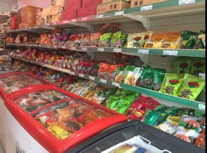 Mock meat at Beijing Zheng Long Zhai in Beijing