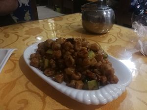 Chickn Kung bao... highly recommend at Beijing Zheng Long Zhai in Beijing