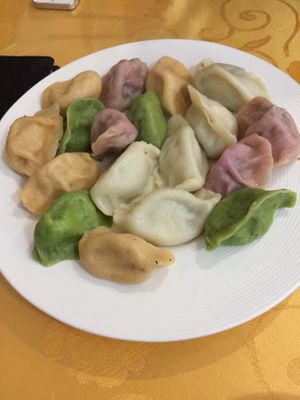 Different vegan Dumplings at Beijing Zheng Long Zhai in Beijing