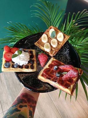 Bezglutenowe gofry w wersji słodkiej at Strąk Man in Banino