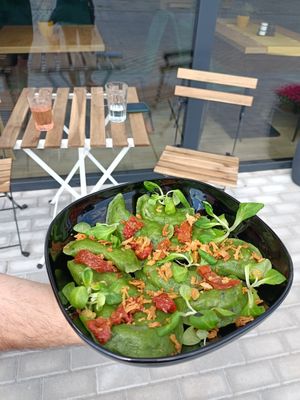 Pierogi z bobem i tofuboczkiem😜 at Strąk Man in Banino