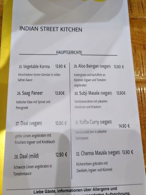 Menu at Guru To Go in Hannover