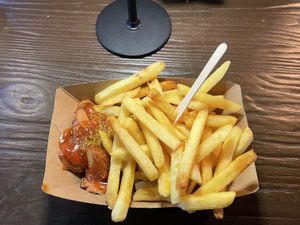 Curry sausage and fries  at Curry Concept in Lahnstein