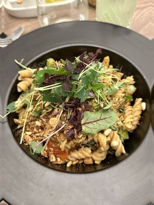 Pasta with asparagus and chicken  at Lento in Antwerpen