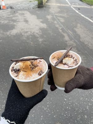 Vegan deluxe hot chocolate with soya milk  at Uplands Roast in Edinburgh