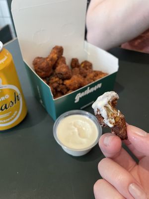 Cauliflower wings   at Garbanzo in Copenhagen