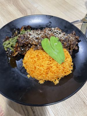 Wife had this black bean mole.  Delish    at Zoni Restaurant in West New York