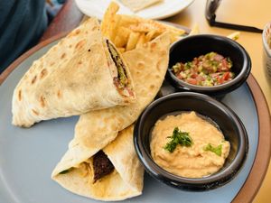 Falafel wrap 😋   at Rincon Arabe in Ensenada