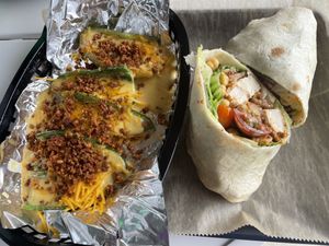 Poppers and wrap  at Zammy's Vegan Kitchen in Columbus