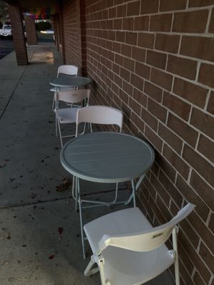 Outdoor seating  at Zammy's Vegan Kitchen in Columbus