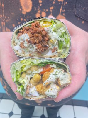 Gyro wrap at Zammy's Vegan Kitchen in Columbus