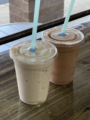 Cookie dough and Chocolate milkshakes  at Zammy's Vegan Kitchen in Columbus