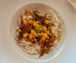 Vegan   rice noodles at Max Garden in Santa Cruz