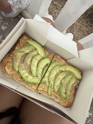 Toast mit Avocado (To Go)  at Max Garden in Santa Cruz