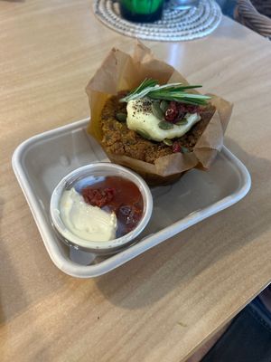 Vegan savoury muffinns  at Wild Pear Kitchen in New Plymouth
