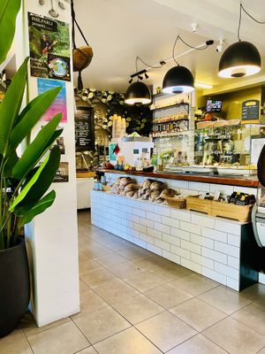 Hot dishes and salads bar   at Wild Pear Kitchen in New Plymouth