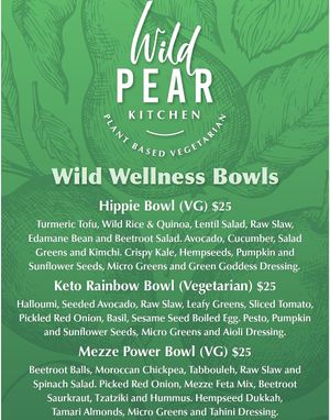 Wellness bowls at Wild Pear Kitchen in New Plymouth