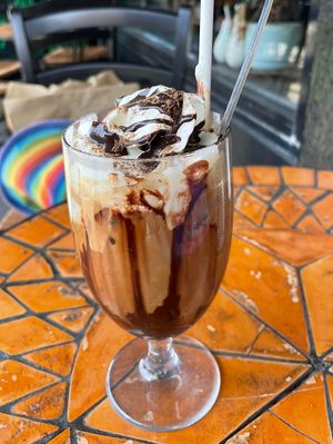 Iced mocha plant based shake   at Wild Pear Kitchen in New Plymouth