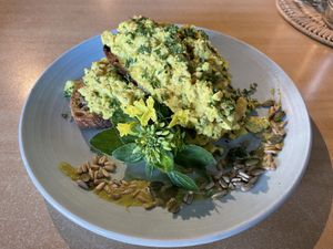Scrambled tofu   at Wild Pear Kitchen in New Plymouth