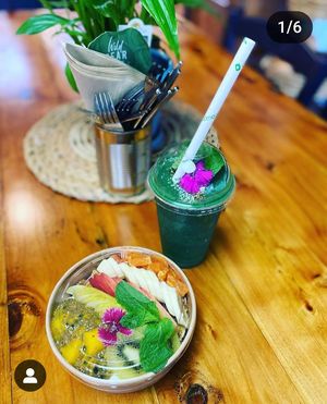 Acai Bowls , Tropical or Wild Berry with Granola , Fresh fruit & Coconut yogurt  at Wild Pear Kitchen in New Plymouth