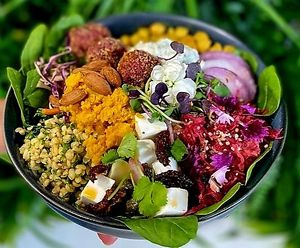 Medium Salad Bowl from our #bowlbar at Wild Pear Kitchen in New Plymouth
