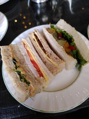 The four types of sandwich (April 2022) at Oulton Hall Hotel in Leeds