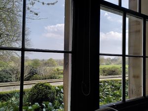 View from the window (April 2022) at Oulton Hall Hotel in Leeds